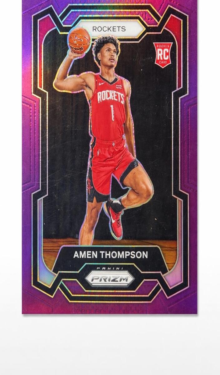 2023 Panini Prizm Basketball Purple Amen Thompson #150 PSA 9