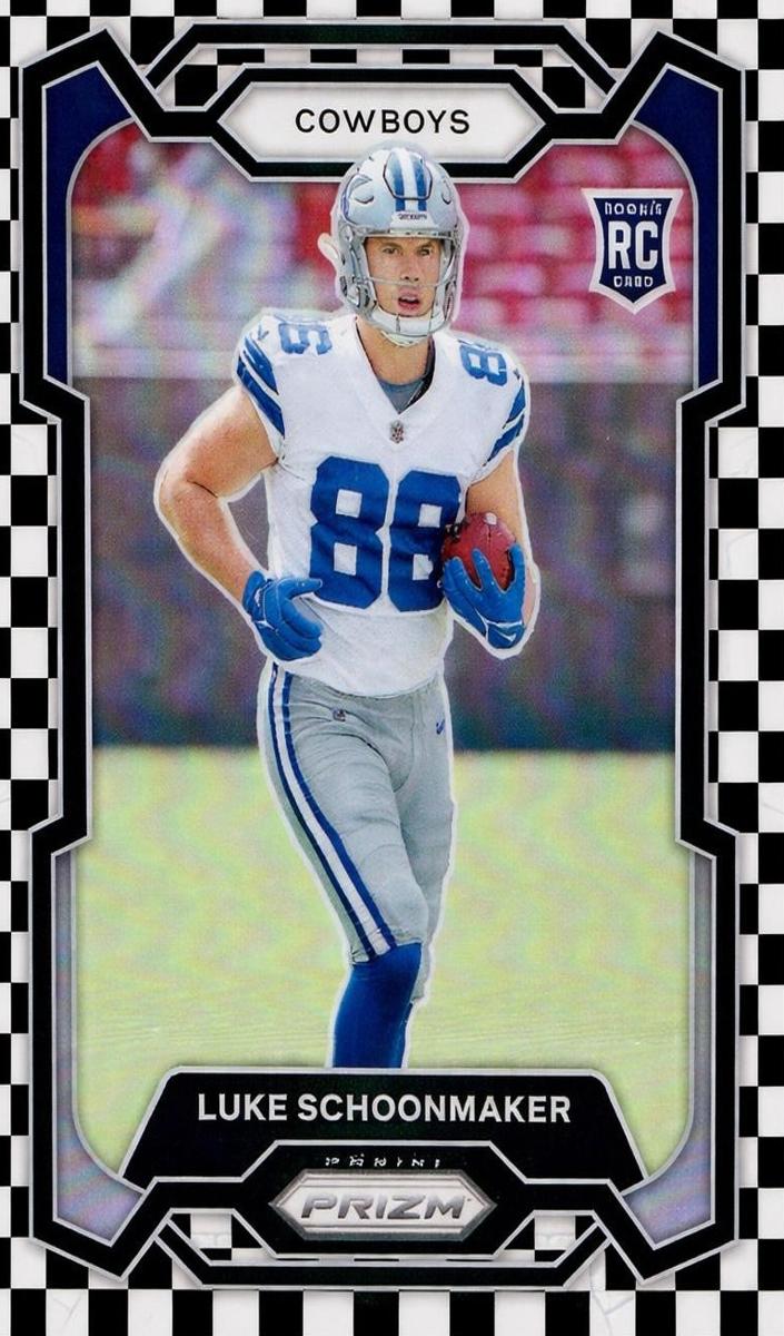 2023 Panini Prizm Football Black and White Checker Luke Schoonmaker #325