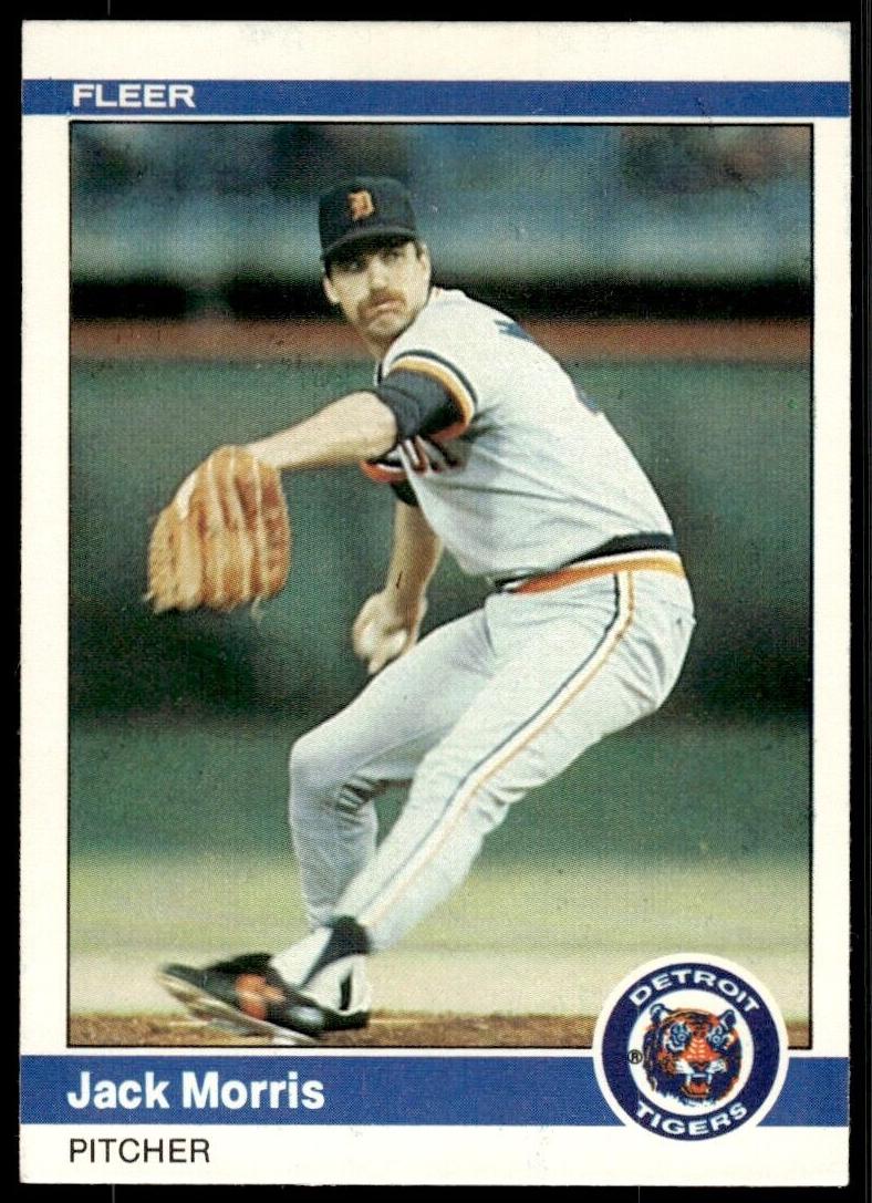 1984 Fleer Baseball Jack Morris #87 PSA 9