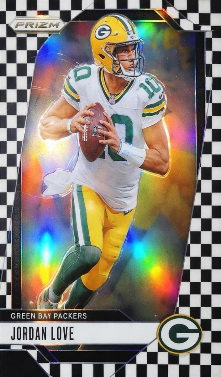 2024 Panini Prizm Football Black and White Checker Jordan Love #101
