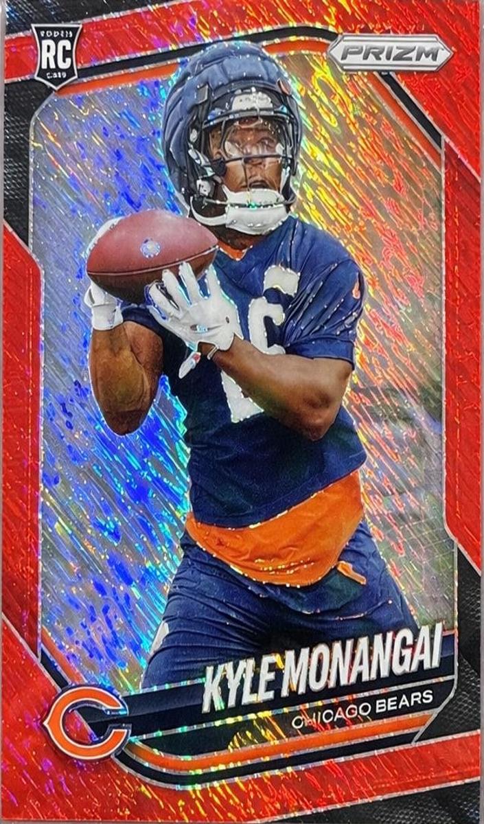 2025 Panini Prizm Football Red Shimmer Kyle Monangai #348