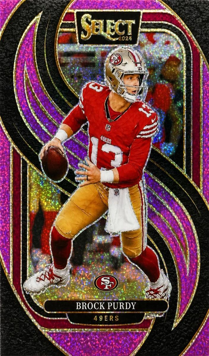 2024 Panini Select Football Pink Glitter Brock Purdy #124 PSA 10