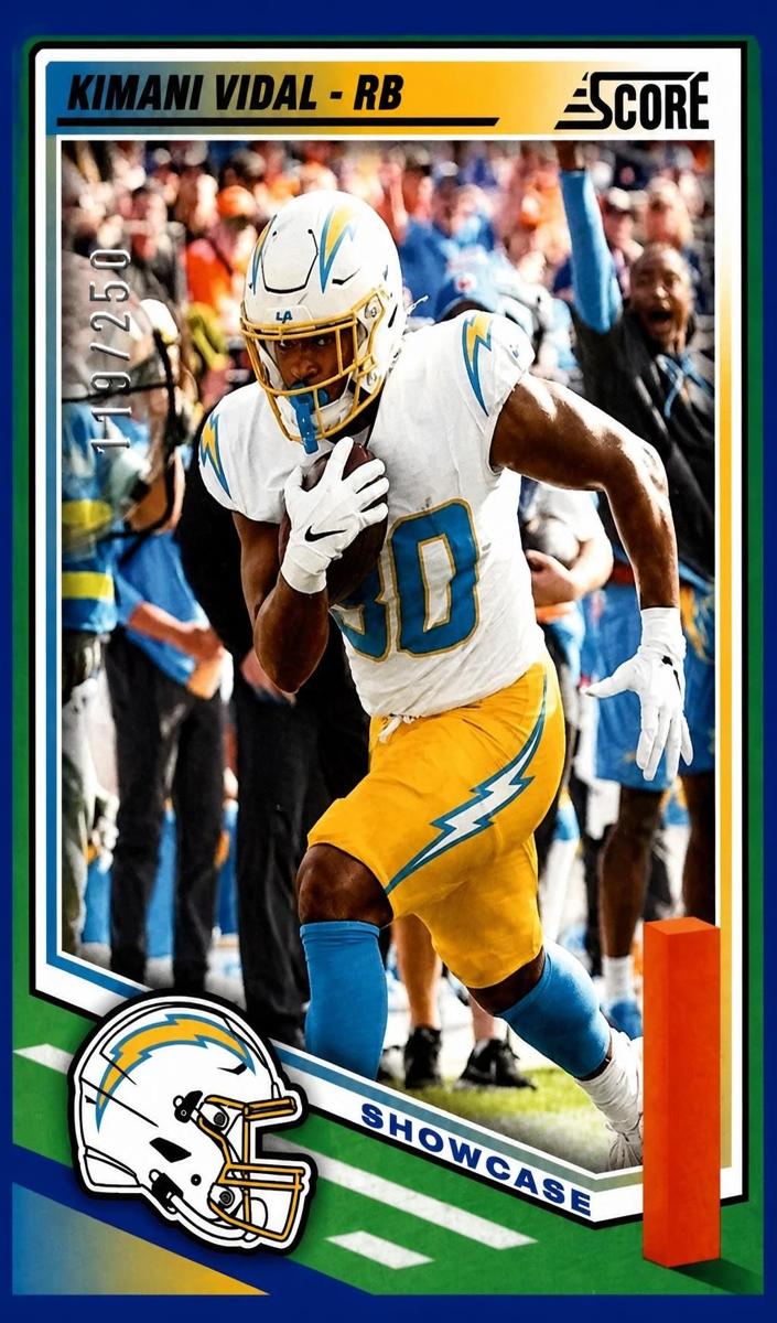 2025 Panini Score Football Showcase Kimani Vidal #34