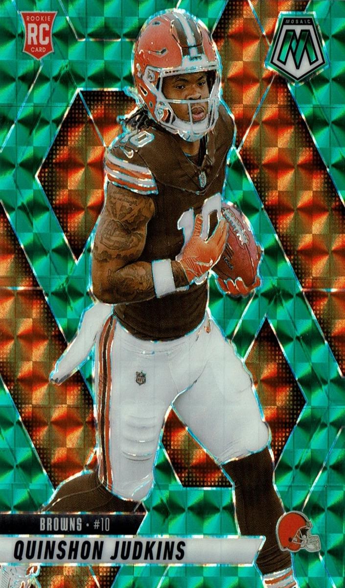 2025 Panini Mosaic Football Green Quinshon Judkins #365 PSA 10