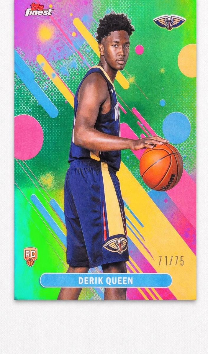 2025 Topps Finest Basketball Green Refractor Derik Queen #13