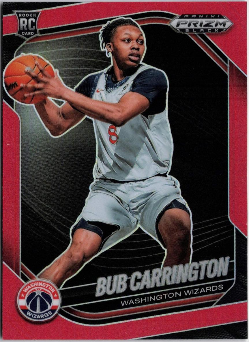 2024 Panini Prizm Black Basketball Red Bub Carrington #92 PSA 10