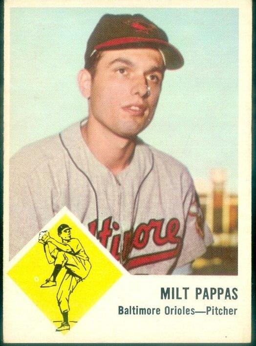 1963 Fleer Baseball Milt Pappas #3 PSA 7