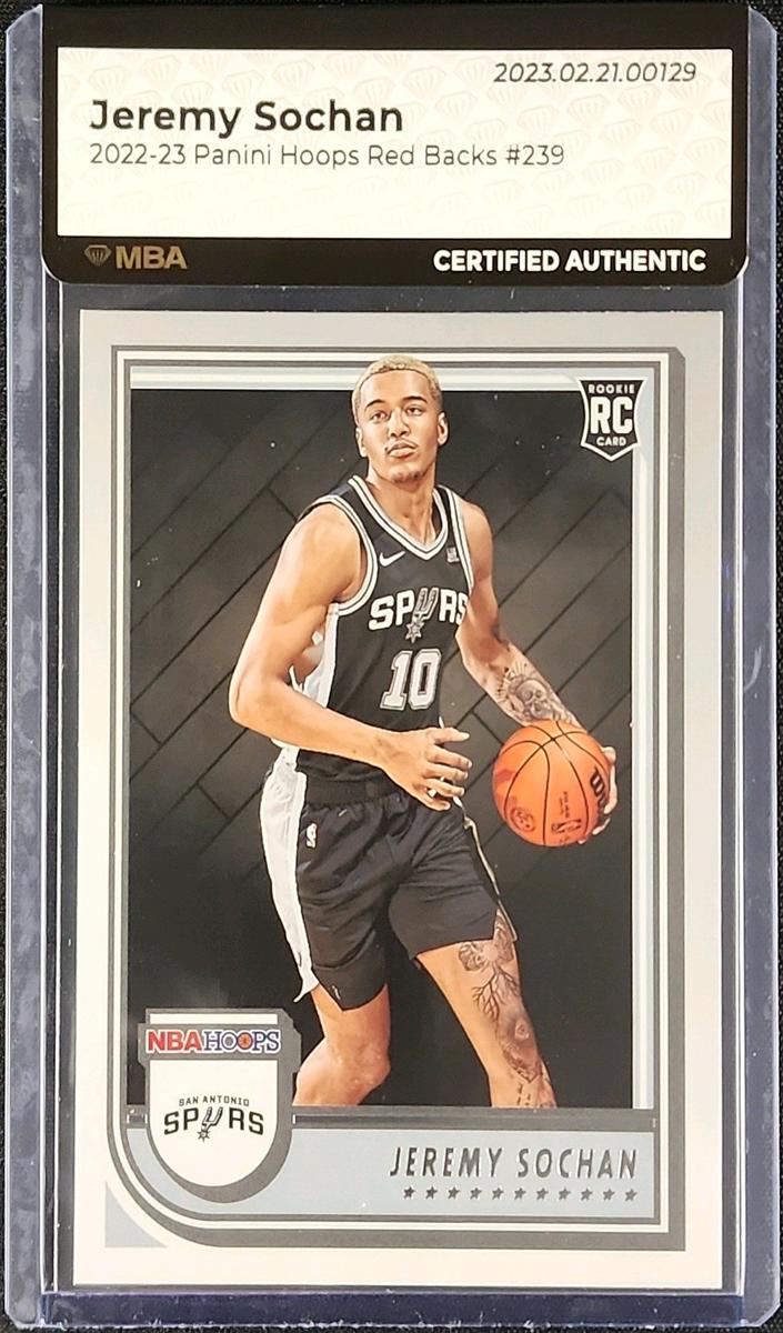 2022 Panini Hoops Basketball Red Back Jeremy Sochan #239