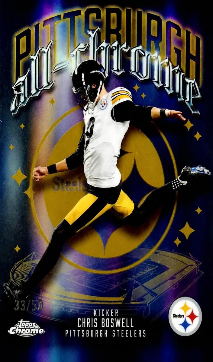 2025 Topps Chrome Football Gold Refractor Chris Boswell #ACT-25