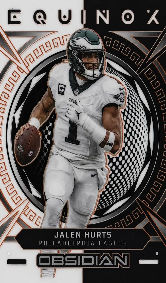 2023 Panini Obsidian Football Electric Etch Orange Jalen Hurts #20
