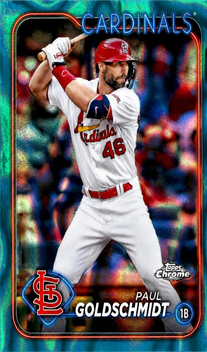 2024 Topps Chrome Baseball Aqua Lava Paul Goldschmidt #90 PSA 10