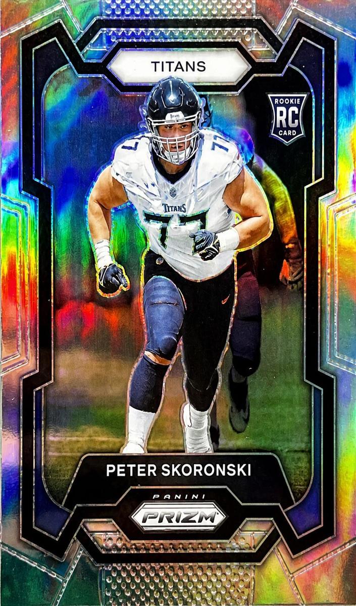 2023 Panini Prizm Football Silver Peter Skoronski #395 PSA 9