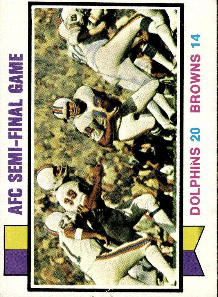 1973 Topps Football AFC Semi-Final Game #136 PSA 8