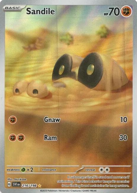 2023 Pokemon Scarlet & Violet Sandile #216 PSA 8