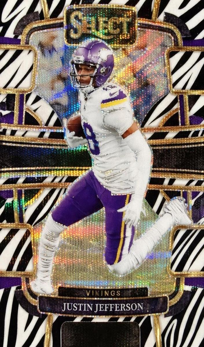 2023 Panini Select Football Zebra Justin Jefferson #65