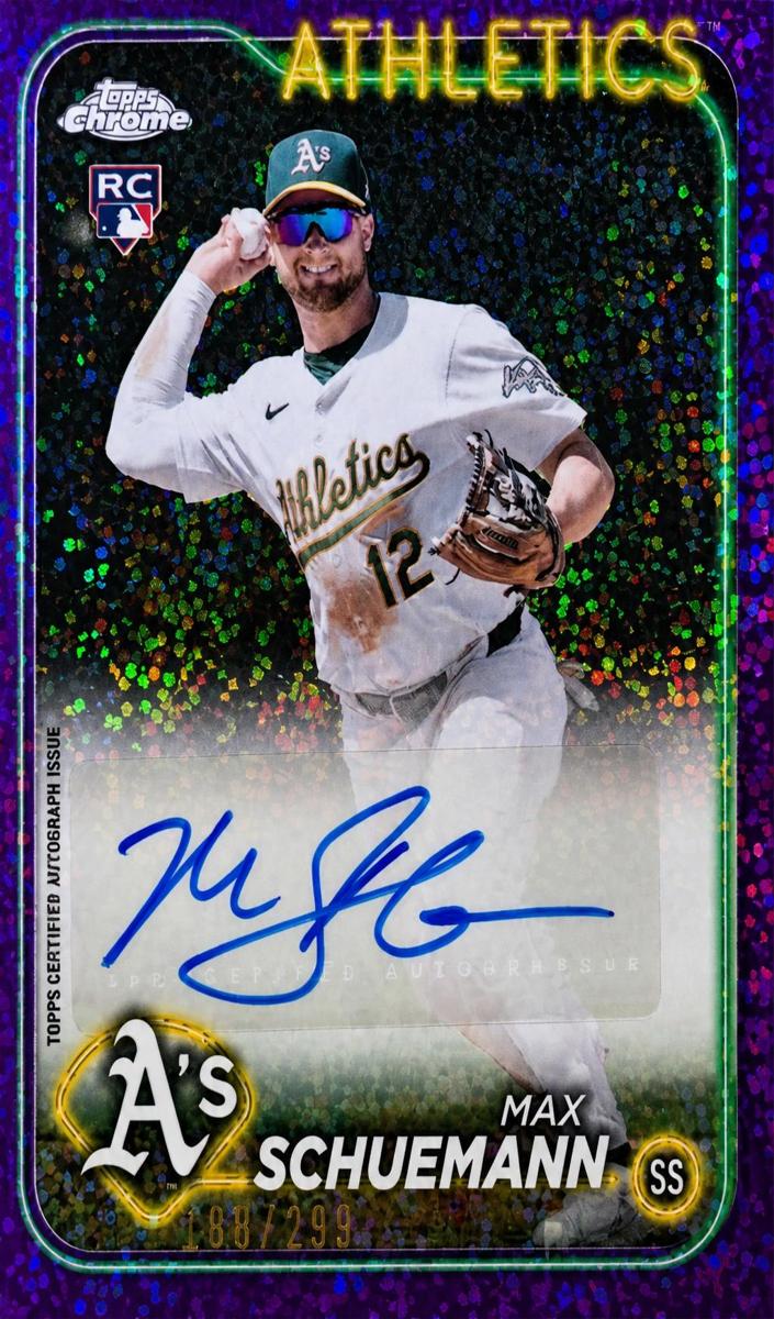 2024 Topps Chrome Update Baseball Purple Speckle Max Schuemann #AC-MSC PSA 9