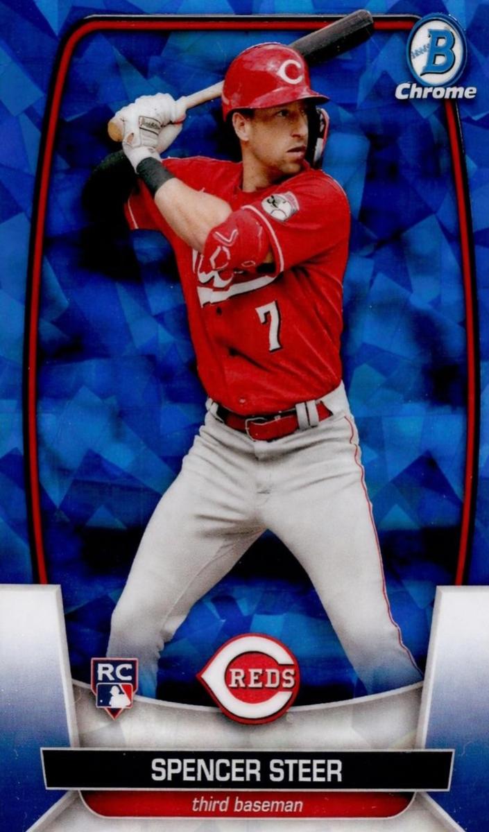2023 Bowman Chrome Sapphire Baseball Spencer Steer #52 PSA 9