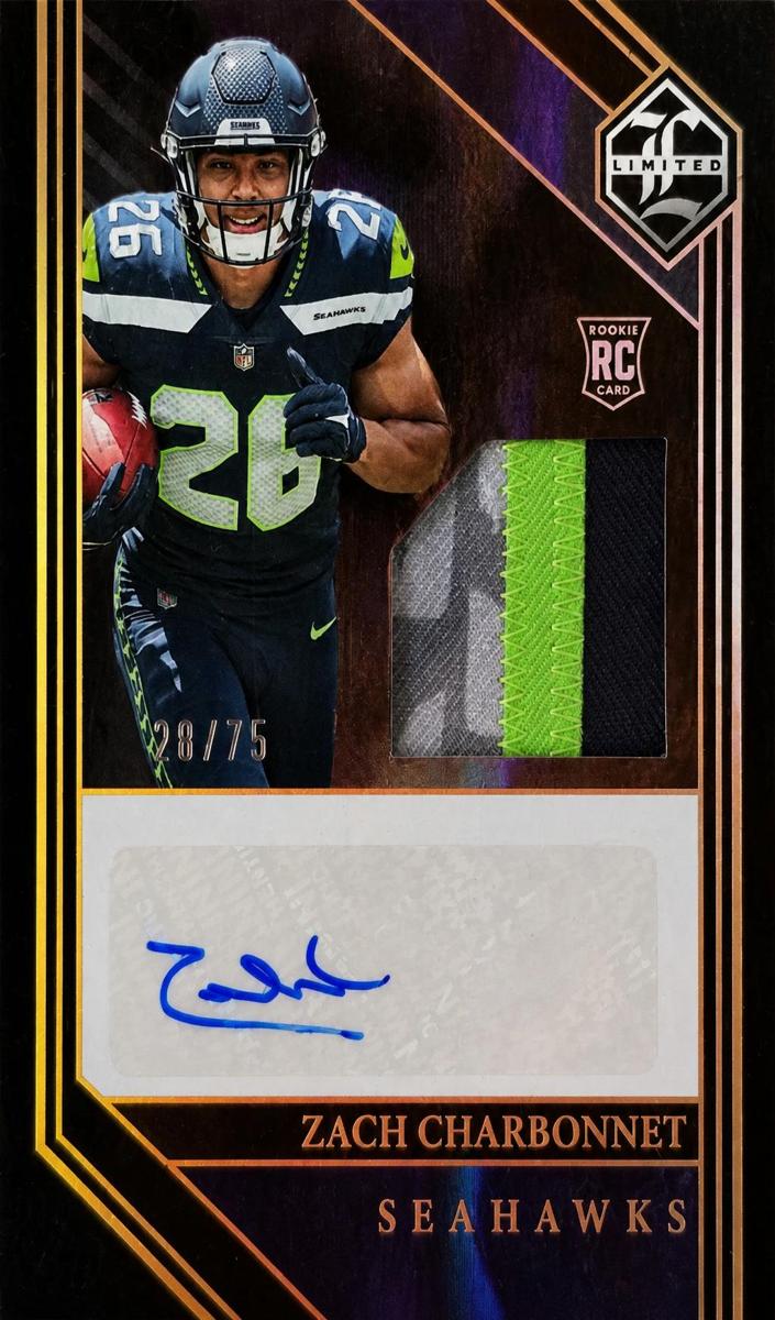 2023 Panini Limited Football Gold Spotlight Zach Charbonnet #141