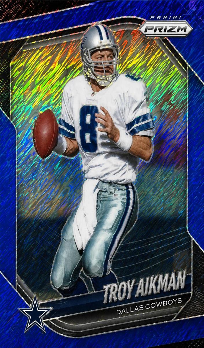 2025 Panini Prizm Football Blue Shimmer Troy Aikman #179