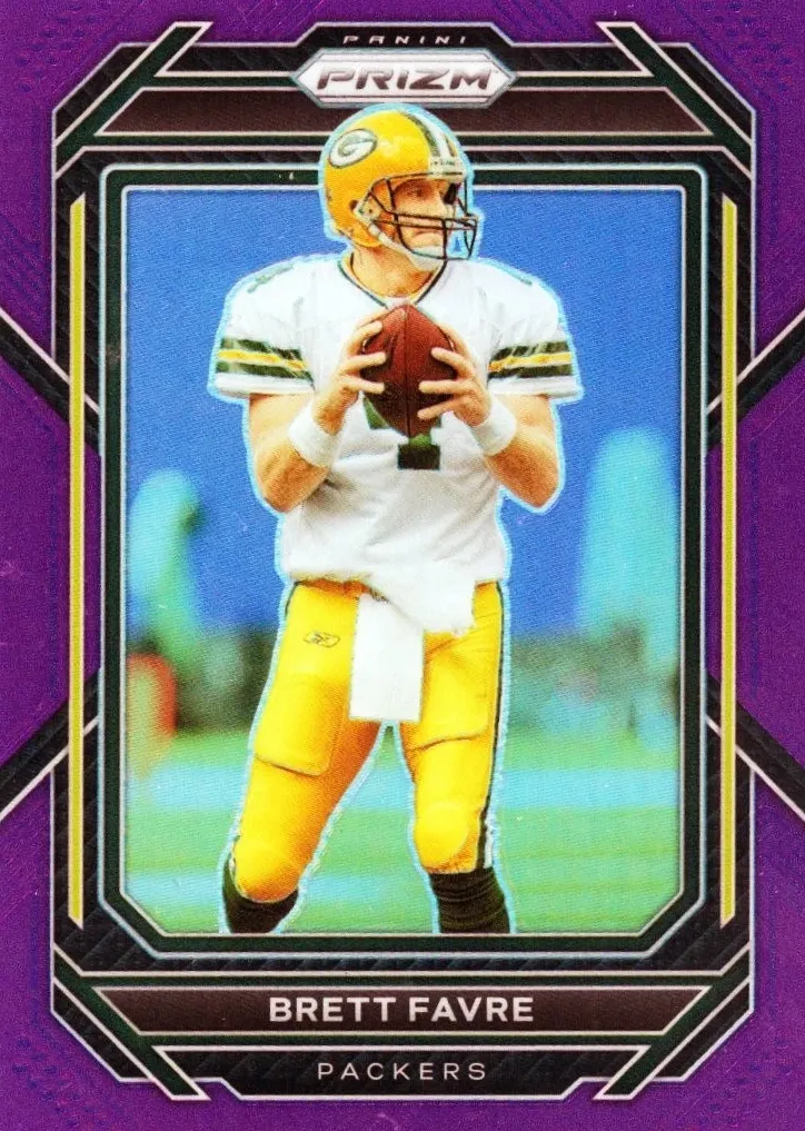 2022 Panini Prizm Football Purple Brett Favre #111 PSA 9
