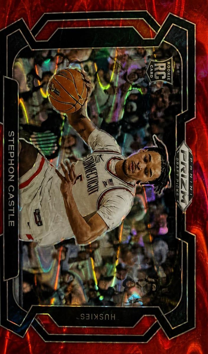 2024 Panini Prizm Draft Picks Basketball Red Seismic Stephon Castle #17