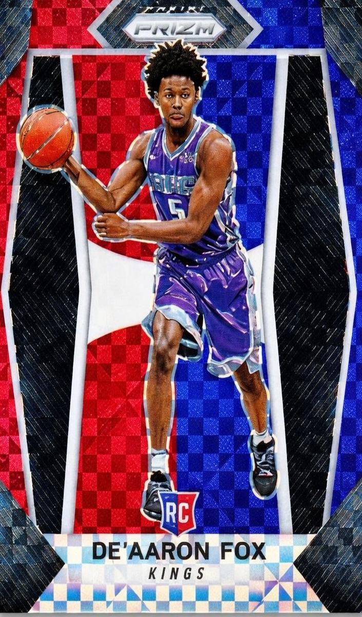 2017 Panini Prizm Basketball Red White Blue De'Aaron Fox #24 PSA 9