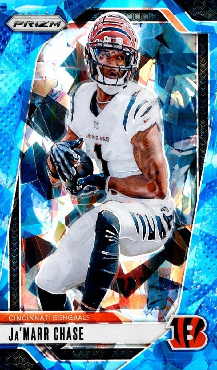 2024 Panini Prizm Football Blue Ice Ja'Marr Chase #57 PSA 8.5