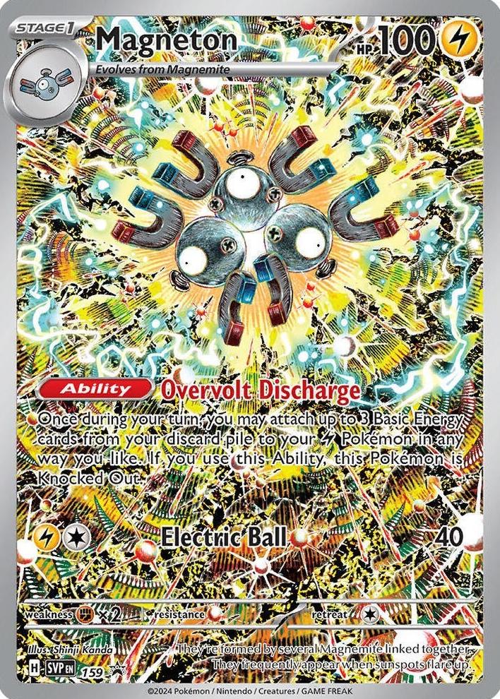 2024 Pokemon Scarlet & Violet Black Star Promos Magneton #159 PSA 9