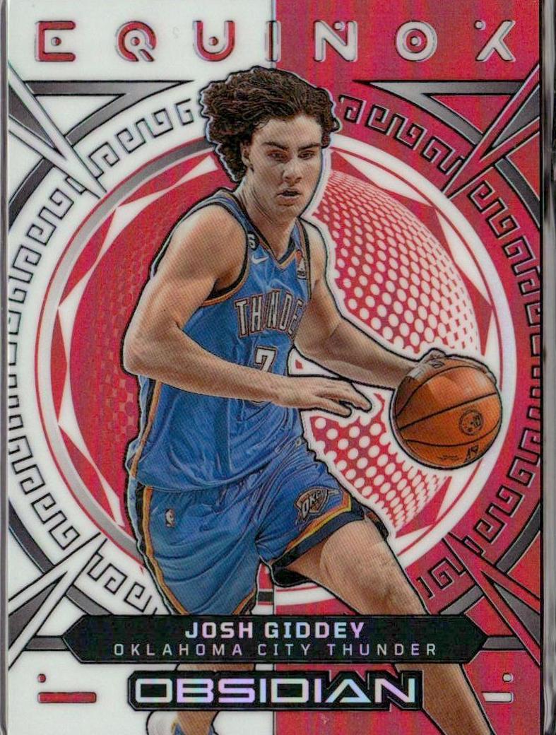 2022 Panini Obsidian Basketball Electric Etch Red Flood Josh Giddey #14