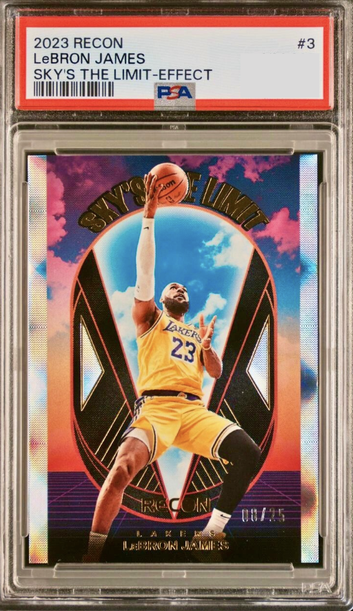 2023 Panini Recon Basketball Effect LeBron James #3 PSA 8