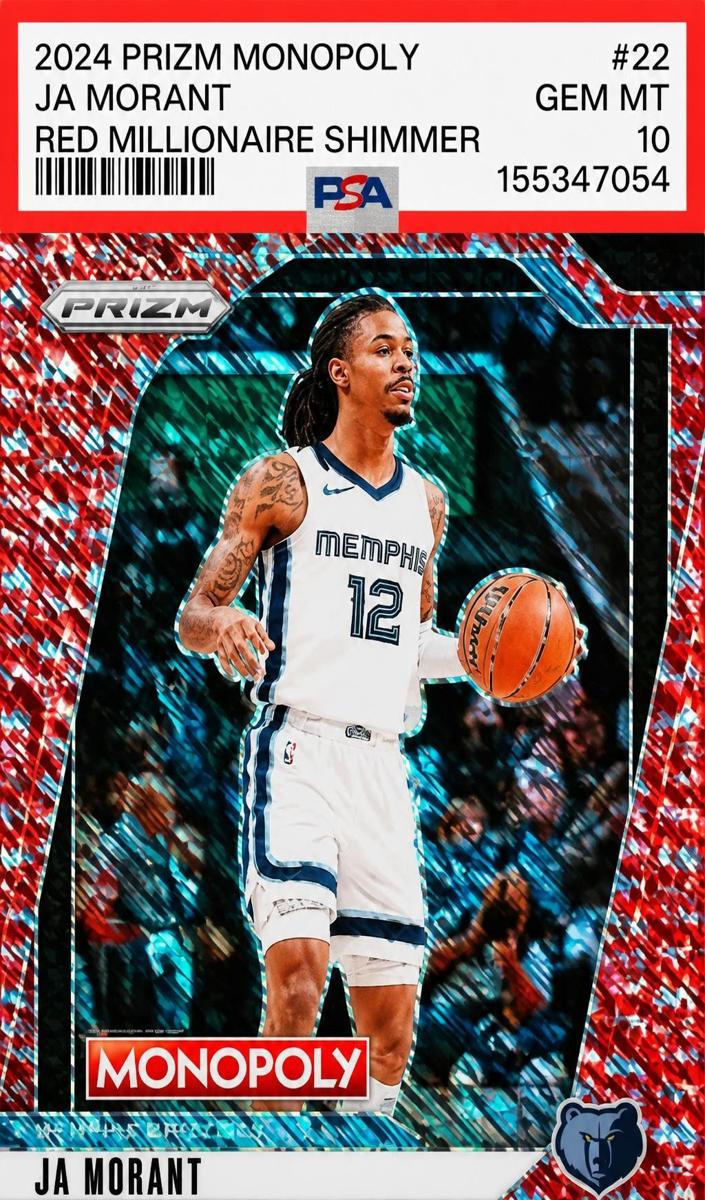 2024 Panini Prizm Monopoly Basketball Red Millionaire Shimmer Ja Morant #22
