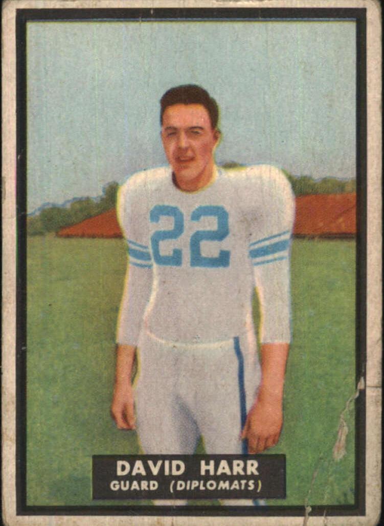 1951 Topps Magic Football David Harr #64