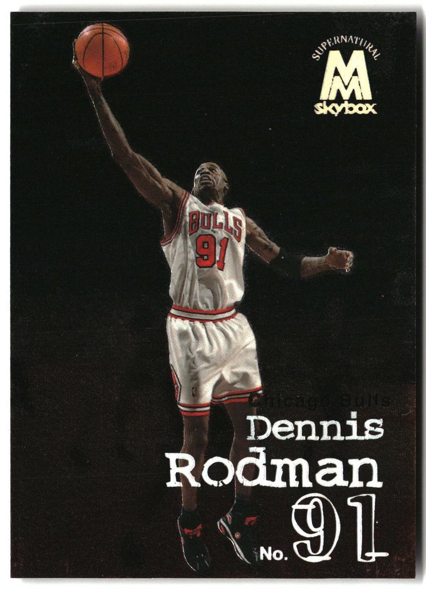1998 Skybox Molten Metal Basketball Dennis Rodman #147 PSA 7