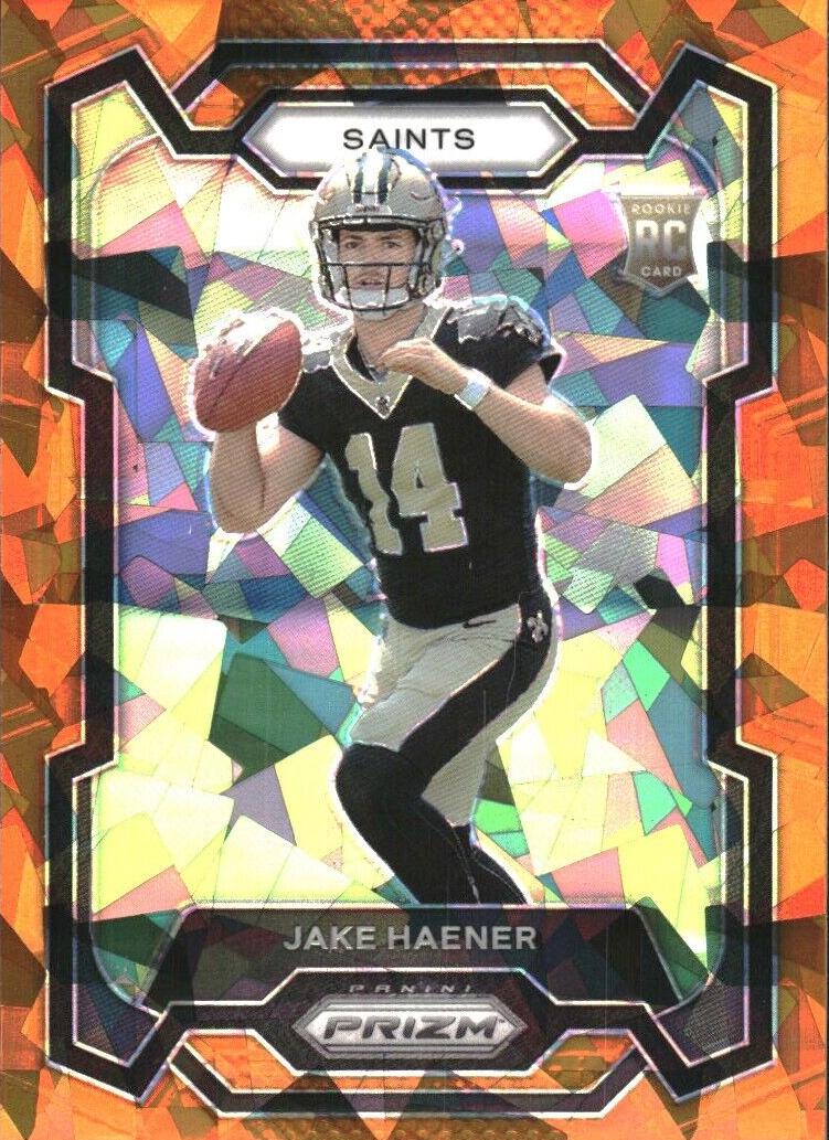2023 Panini Prizm Football Orange Ice Jake Haener #374