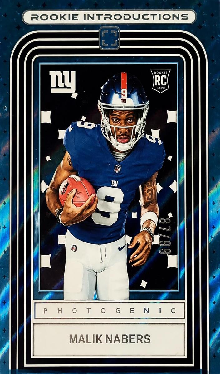 2024 Panini PhotoGenic Football Blue Malik Nabers #8