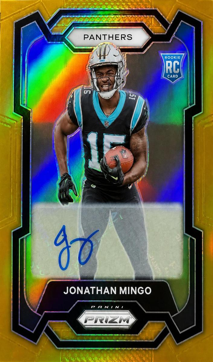 2023 Panini Prizm Football Gold Jonathan Mingo #312 PSA 9
