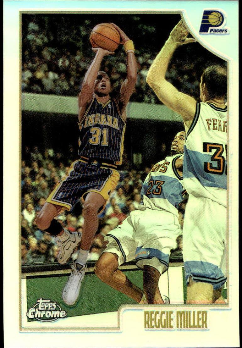 1998 Topps Chrome Basketball Refractor Reggie Miller #158