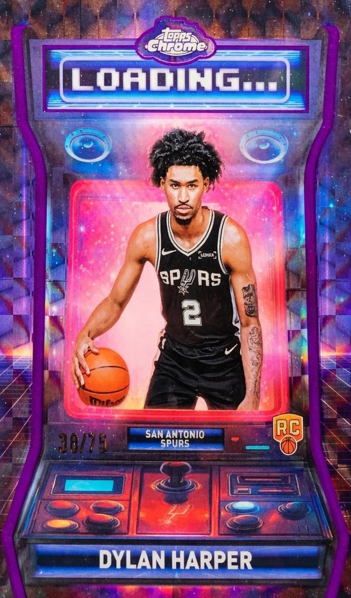 2025 Topps Chrome Basketball Geometric Purple Refractor Dylan Harper #LD-12