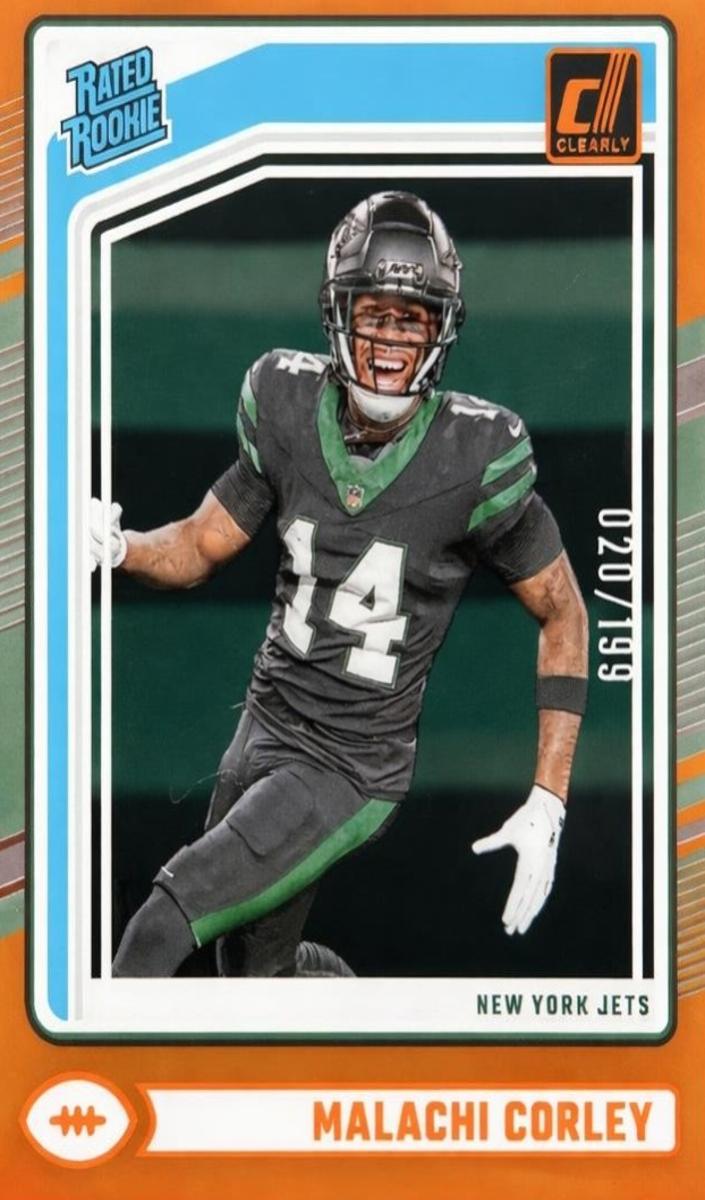 2024 Panini Clearly Donruss Football Orange Malachi Corley #73