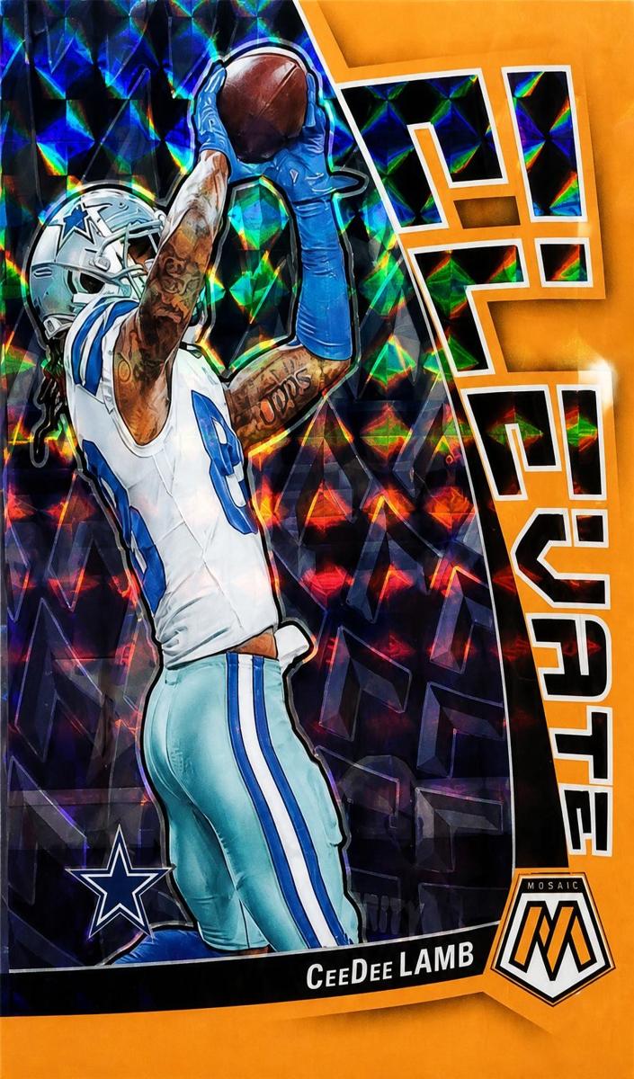 2023 Panini Mosaic Football Orange Fluorescent CeeDee Lamb #E-CDL PSA 9