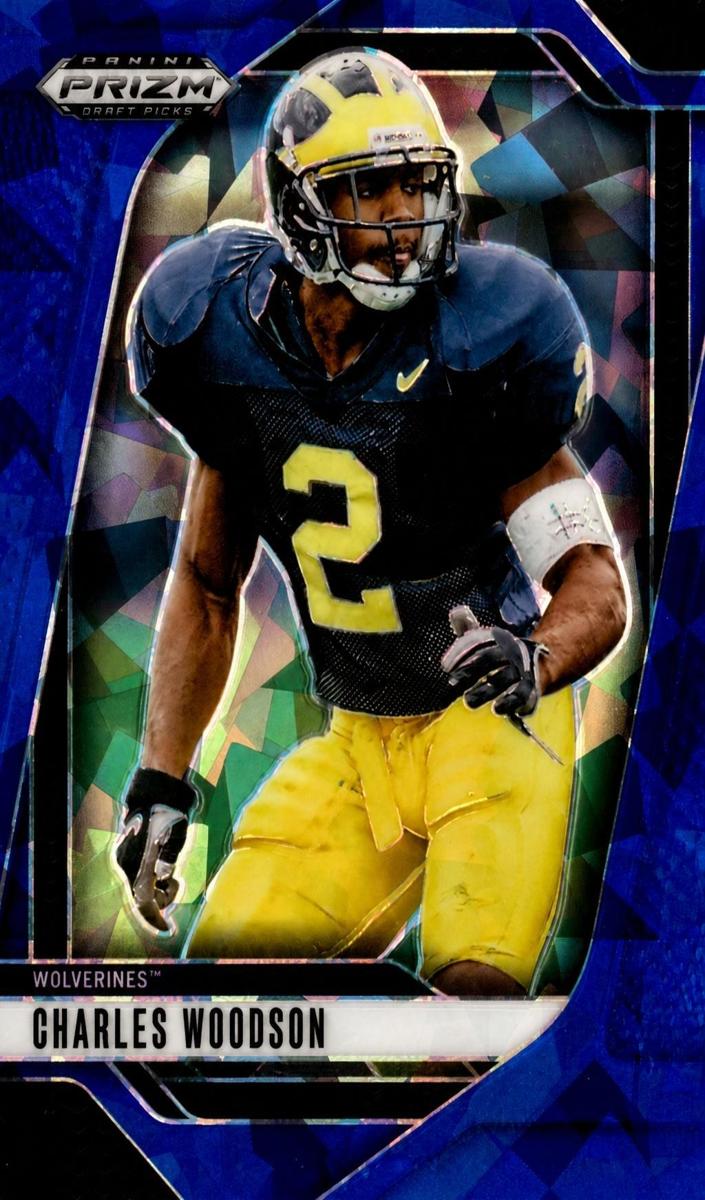 2025 Panini Prizm Draft Picks Football Blue Ice Charles Woodson #183