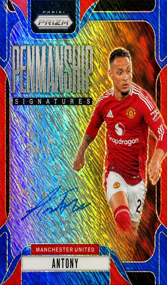 2024 Panini Prizm Premier League Soccer Blue Shimmer Antony #P-A