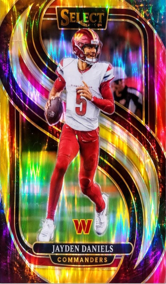2024 Panini Select Football Red and Yellow Shock Jayden Daniels #112 SGC 10