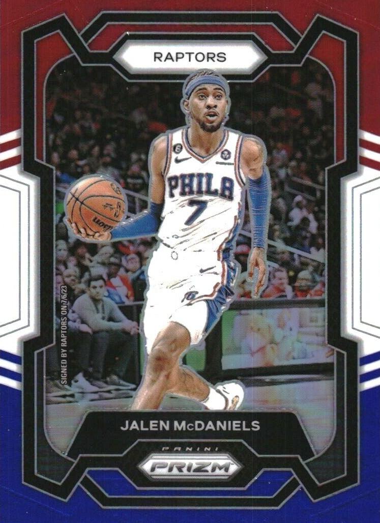 2023 Panini Prizm Basketball Red White and Blue Jalen McDaniels #291