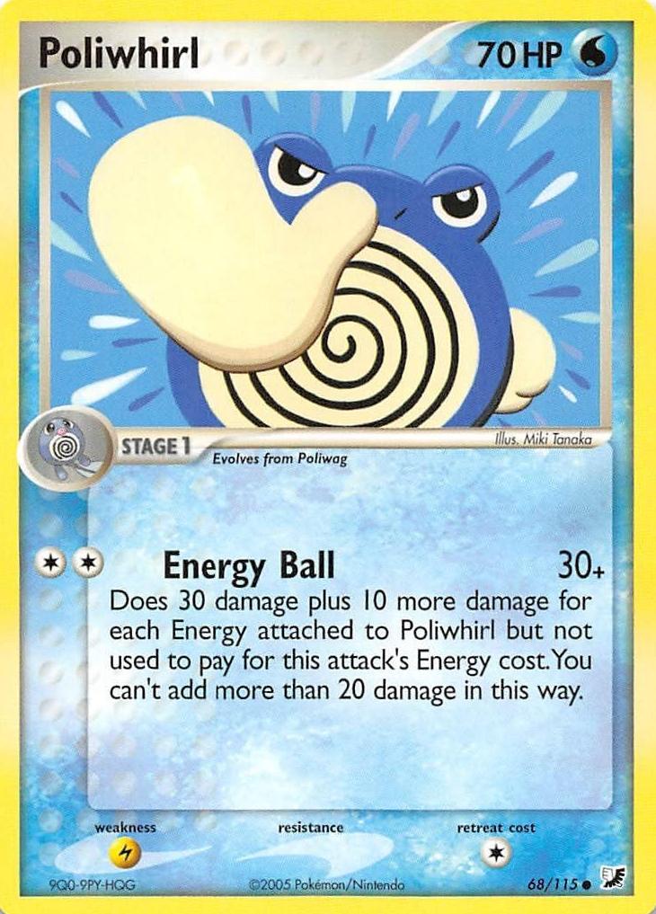 2005 Pokemon EX Unseen Forces Poliwhirl #68 CGC 9