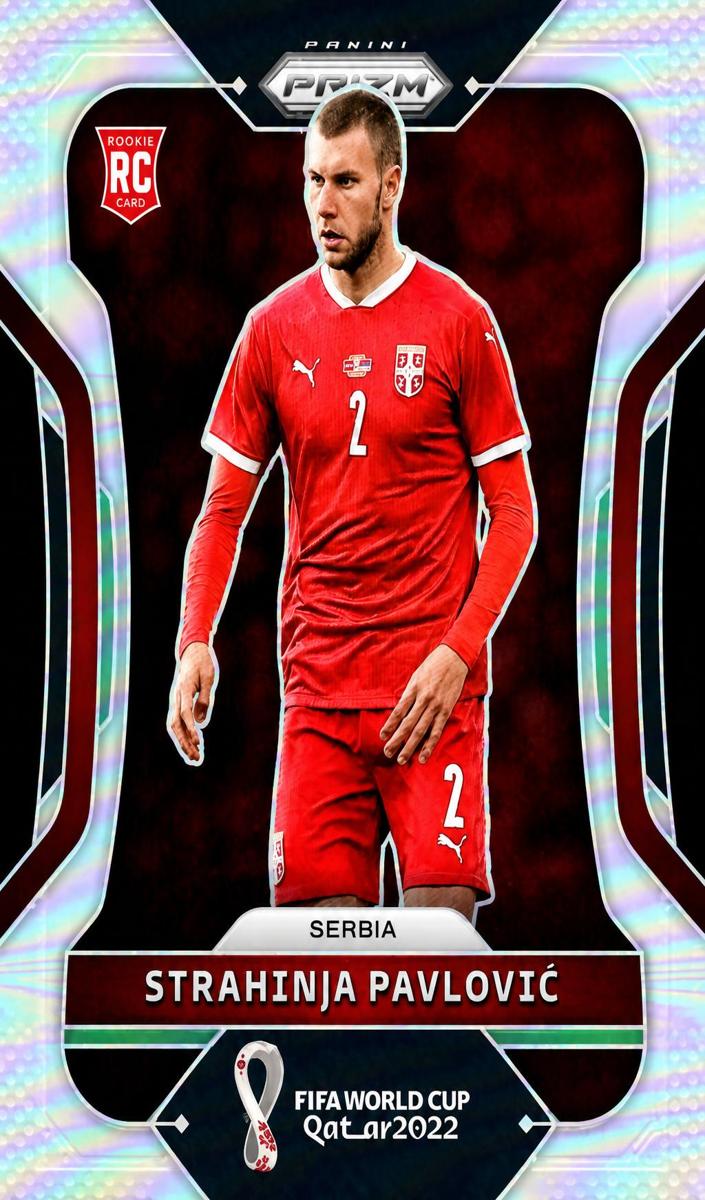 2022 Panini Prizm FIFA World Cup Qatar Soccer Silver Strahinja Pavlovic #261