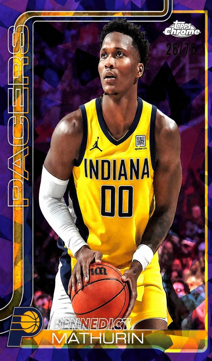 2025 Topps Chrome Sapphire Basketball Purple Bennedict Mathurin #93