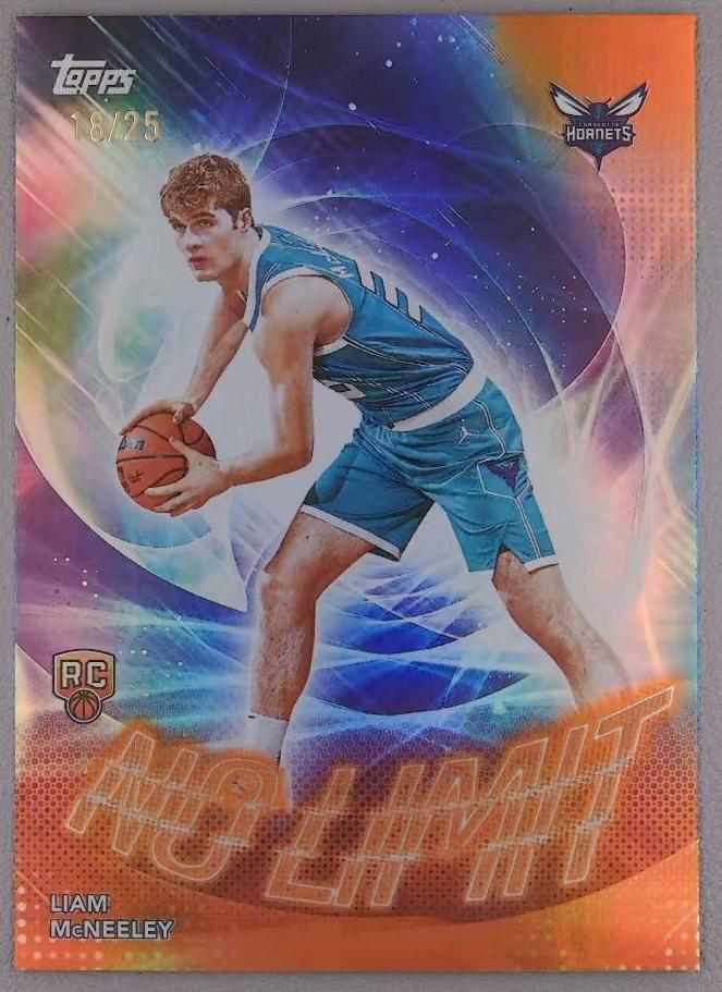 2025 Topps Basketball Orange Rainbow Liam McNeeley #NL-29 PSA 8