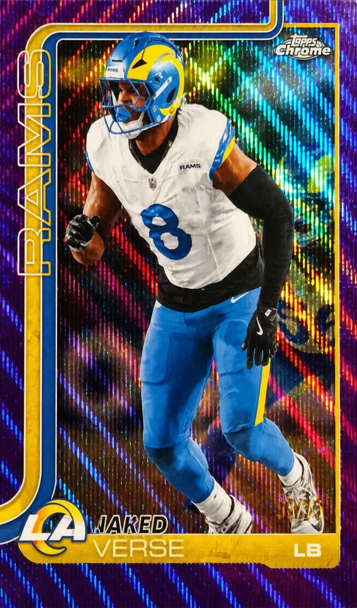 2025 Topps Chrome Football Purple Wave Refractor Jared Verse #173