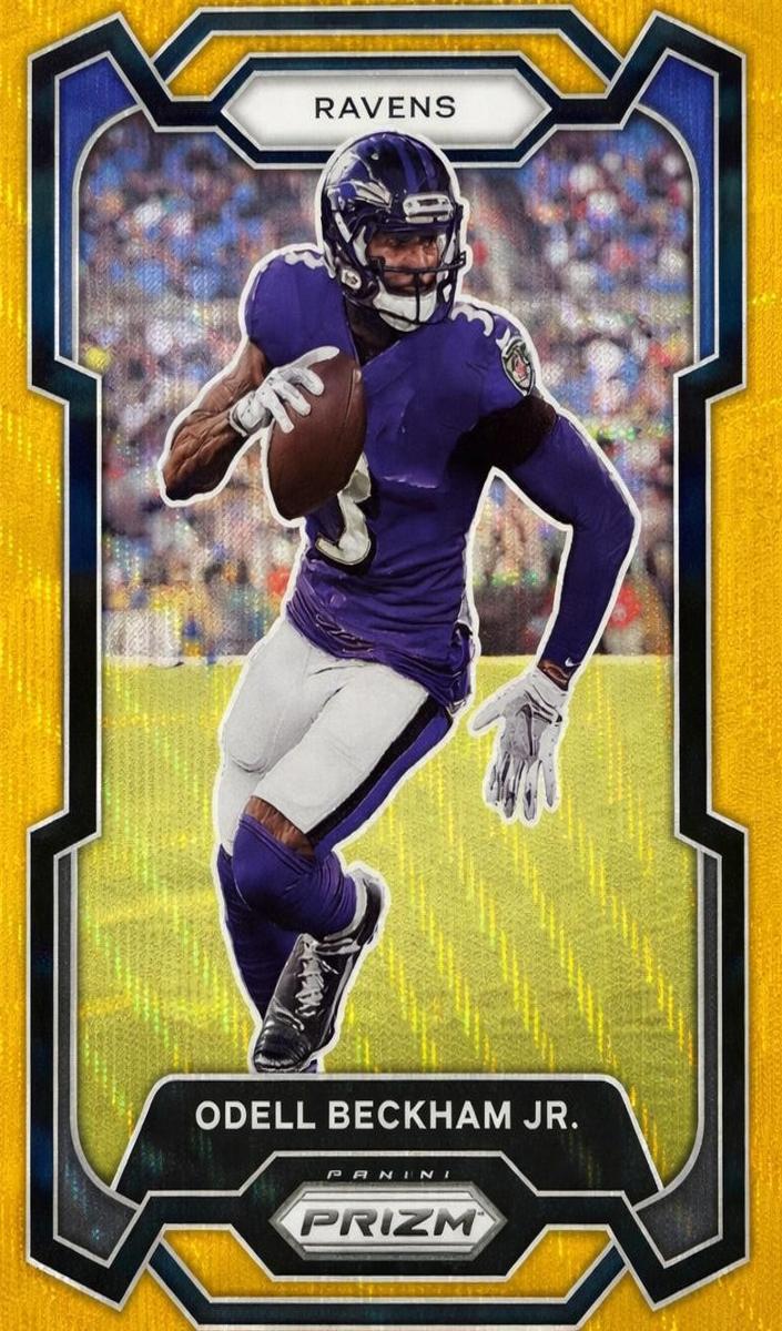 2023 Panini Prizm Football Gold Wave Odell Beckham Jr. #25